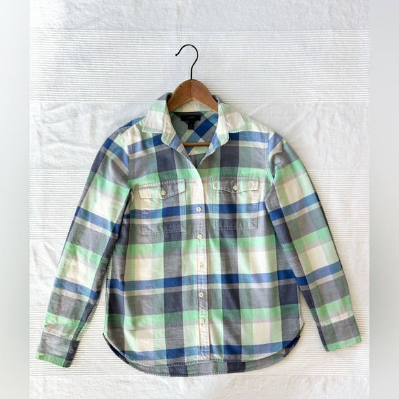 J. Crew Plaid Button Down Shirt - Picture 2 of 13